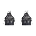 thumbnail image 1 of Justharion Unisex Kitchen Apron For Easy Cleanup And Style Affordable And Stylish Black 2Set, 1 of 6