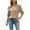 Khaki, variant on Hfyihgf Womens Sweaters Trendy Round Neck Long Sleeve Chunky Cable Knit Pullover Tops Loose Fit Fall Winter Jumper Black XL
