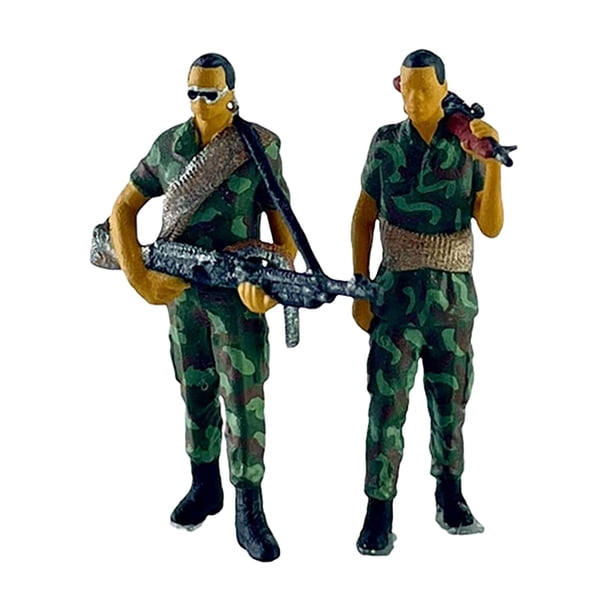 Figuras de diorama a escala 1/64, figuras en miniatura para poses de personas, accesorios de película 2 piezas