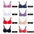 thumbnail image 4 of Sujetador de encaje floral para mujer Tallas grandes Sujetador con aros acolchado y push up Bowknot Abanopi Negro/38D, 4 of 6