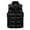 Black, variant on Men's Autumn&Winter Solid Color Sleeveless Stand-up Collar Vest Parkas