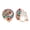 Gold Colorful Crystal Clip On Earrings, variant on Clip on Earrings for Women Platinum Plated Hemispherical  Earrings with Round CZ Crystal Clip Earring  Non Pierced Ears Trendy Jewelry