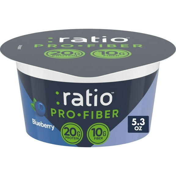 Ratio Pro-Fiber Yogurt Cultured Dairy Snack Cup, Blueberry, 5.3 oz