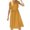 Yellow, variant on Zekutng Womens Dresses Round-Neck Casual Loose Skirt Solid Sleeveless Ruffles Longuette Dress,Sizes XS-XL