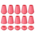 thumbnail image 1 of Unique Bargains 20Pack Plastic Cord Lock Bell End Stopper Cord End Lock Rope Fastener, Rose Pink, 1 of 5
