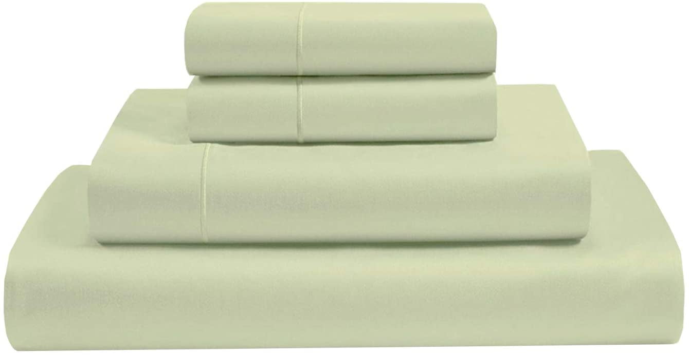 RV Sheets Sage Solid Cotton RV Sheet Sets Luxury Quality 400 Tc With Easy Fit 