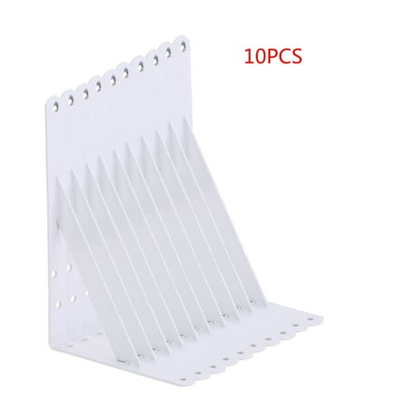 10 Pcs Heavy Duty White Iron Shelf Bracket L Countertop Wall Departments