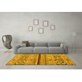 thumbnail image 3 of Ahgly Company Indoor Rectangle Abstract Yellow Modern Area Rugs, 2' x 5', 3 of 4