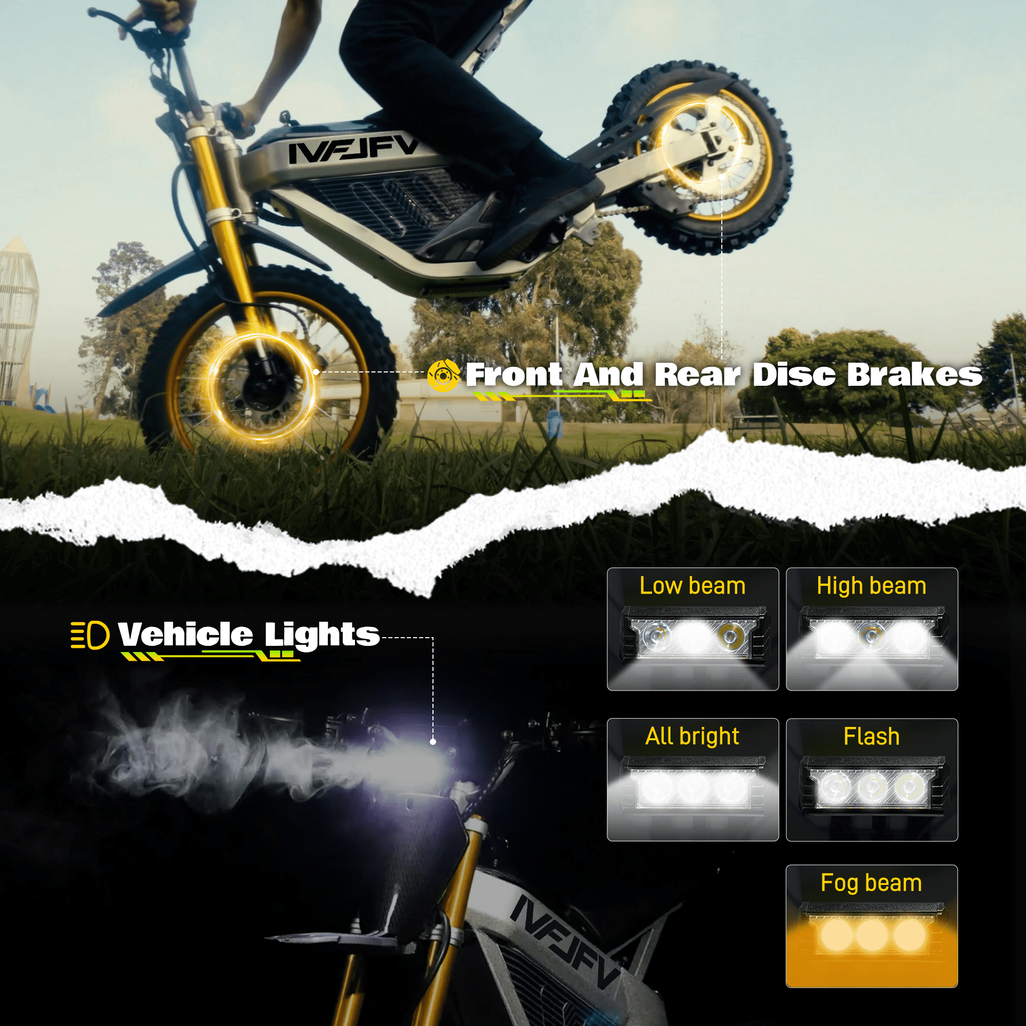 Electric Dirt Bike for Teens Adults, 14"/12" Fat Tire,Peak 3000W Mid-Drive Motor and 48V 30AH Battery, 42 MPH Max Speed,Hydraulic Off-Road E-dirt Bike for Age 13+,Black