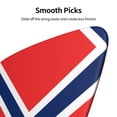 thumbnail image 7 of 6 Pack Norway Flag Guitar Picks In Leather Picks Holder For Bass Electric Acoustic Guitars, 7 of 7