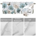 thumbnail image 3 of Vintage Tulip Valances for Windows Farmhouse Watercolor White Blue Flower Butterfly Valance Curtains Rod Pocket Bathroom Small Window Treatments for Kitchen Living Room Bedroom, 54"x18", 3 of 7