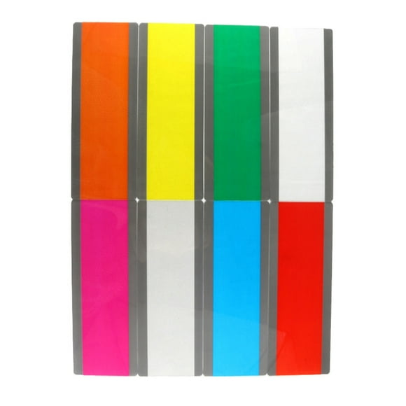 Inteprter Juego de tiras de lectura, superposición de color ligera y exquisita, regla de seguimiento de marcapáginas resistente al desgaste, tarjeta Kits de experimentos de química ocho colores L