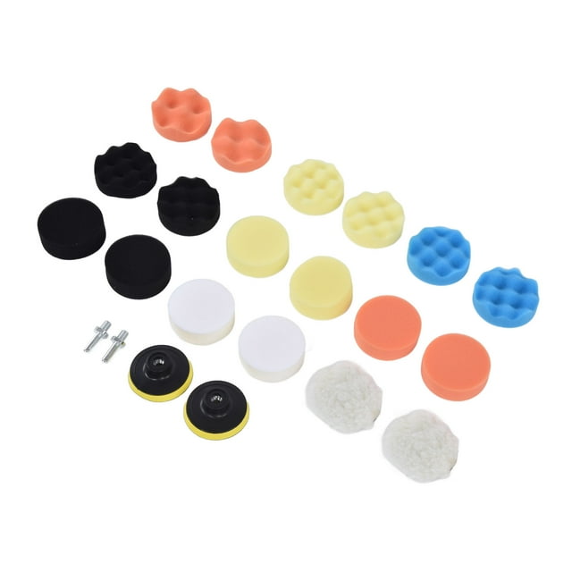 Buffing Pads, ABS+Sponge 3in Polisher Attachment 22Pcs Reusable For Sanding For Waxing