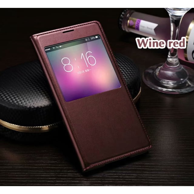 Flip Cover Leather Case for Samsung Galaxy S5 Smart View Phone Case
