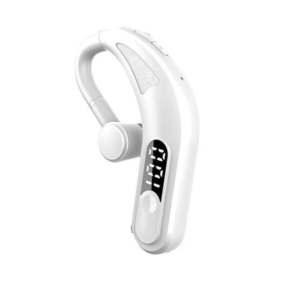 Inteprter Auricular Inalámbrico 180 Grados Ganchos para la oreja Auriculares Negro Cables de audio/vídeo Blanco
