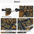 thumbnail image 5 of Boho Floral Tier Curtains, Vintage Botanical Paisley Flower Light Filtering Kitchen Curtains, 2Pcs Rod Pocket Half Window Treatments Panels for Sink Cafe Cabinet Camper 27.5x24 Inches, 5 of 9