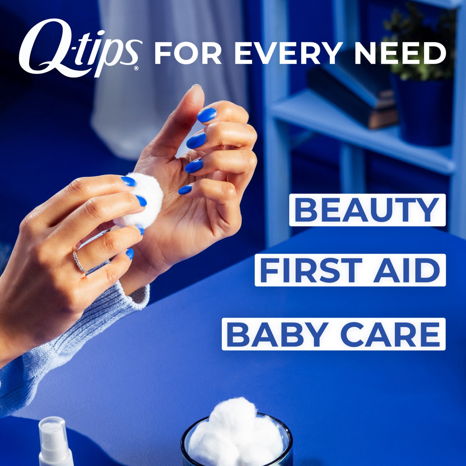 (4 pack) Q-tips Super Jumbo Cotton Balls, 100 Count