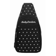 Harley-Davidson Women's Studded Moonshadow Chest Rugged Sling Bag, Black, Harley Davidson
