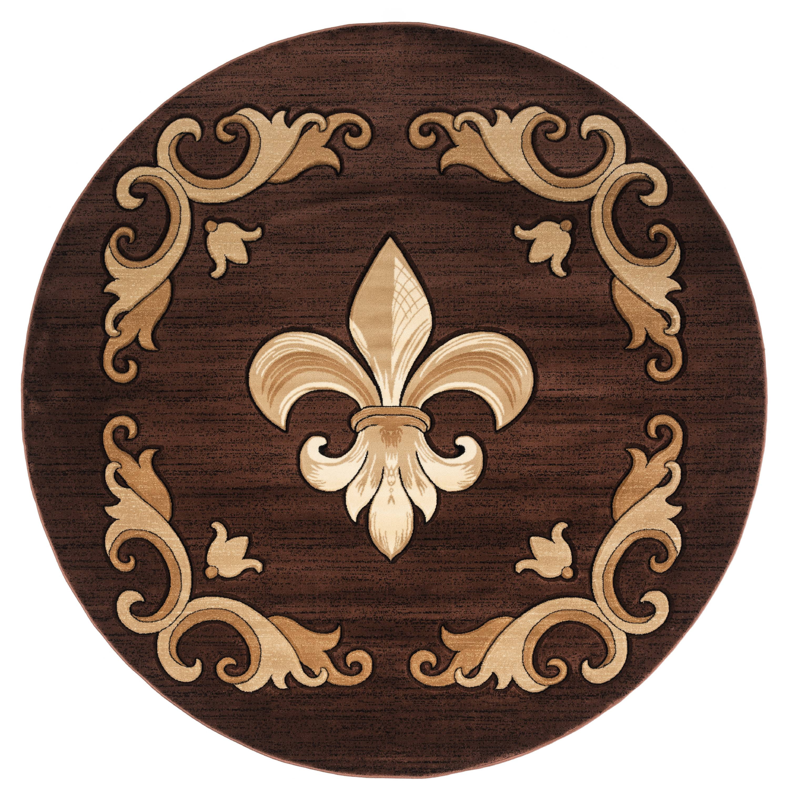 United Weavers Drachma Diana Traditional Medallion Area Rug, Brown, 7