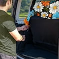 thumbnail image 4 of Drydeepin 60s 70s Groovy Hippie Daisy Car Seat Cover Towel Backseat Rear Bench Towel Seat Covers Non-Slip Universal Fit for Sedan Trucks Van SUV, Automotive Seat Protector, 4 of 7