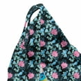 thumbnail image 5 of Floral Lounger Chair Bag, Print of Flower Branches with Abstract Leaves on Dark Background Illustration, High Capacity Storage with Handle Container, Lounger Size, Multicolor, by Ambesonne, 5 of 5