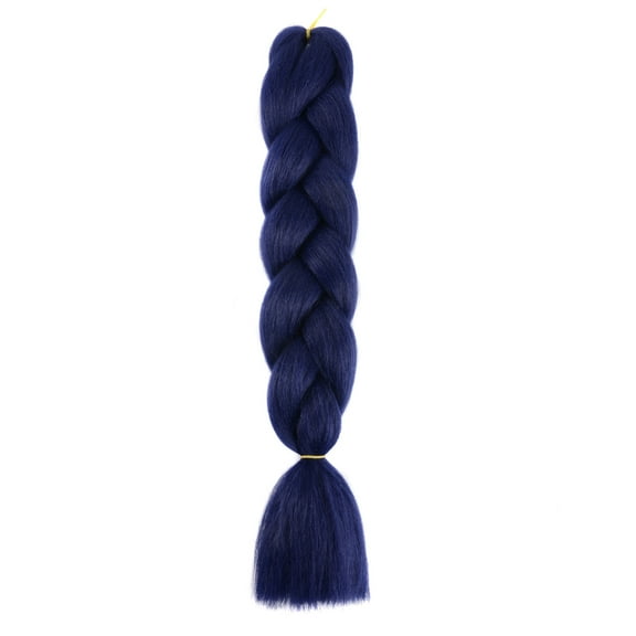 XmhyTop 24Inch Synthetic Jumbo Braiding Hair (3-Pack), 100g/Piece Crochet Twist Braids, Easy-to-Install Hair Extensions for Box Braids, Navy Blue
