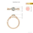thumbnail image 6 of ANGARA Natural 0.75 Ct. Diamond Solitaire Engagement Ring in 14K Rose Gold for Women (Ring Size: 3.5), 6 of 11