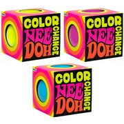 NeeDoh Color Change Yellow, Pink & Blue Set of 3 Small Stress Balls