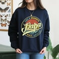 thumbnail image 4 of EcoLoom Papa Like A Grandpa Only Cooler Dad Papa Definition Long Sleeve Unisex Midweight Crewneck Sweatshirt, 4 of 4