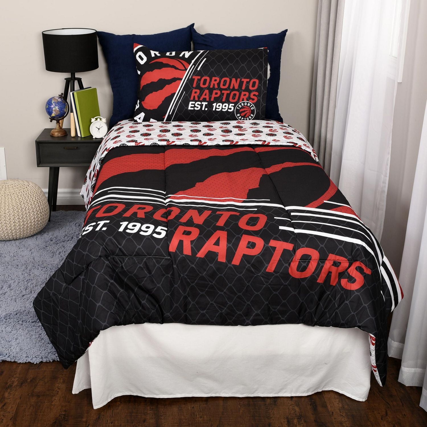 Ensemble de literie simple 4 pièces des Raptors de Toronto de la NBA