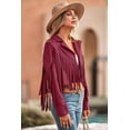 thumbnail image 4 of PRETTYGARDEN Women's Faux Suede Leather Jackets Tassel Motorcycle Cropped Coats Fashion Clothes, 4 of 10