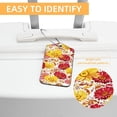 thumbnail image 3 of Square PU Leather 2 Pack Travel Tag - Bag Tag - Suitcase Tag with Privacy Cover and Stainless Steel Ring - Suitable for Travel, Backpack, and Handbag Colorful Daisy Flower, 3 of 7