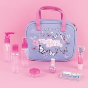 3C4G: Butterfly Away Travel & Cosmetic Set - All-In-One, Make It Real, Tweens & Girls, Zip Up Carry Bag, TSA Approved Bottles, Nail Polish, Lip Gloss & Eyeshadow, Three Cheers For Girls, Kids Ages 8+