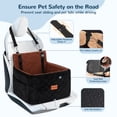 thumbnail image 6 of DOMIPET Dog Car Seat for Small/Medium Dogs Up to 35lbs, Elevated Cushion Memory Foam Pet Booster Seat,Travel Safety Per Car Bed with Washable Removable Cover, Storage 2 Pockets, 6 of 9