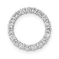 thumbnail image 1 of Diamond2Deal 14K White Gold 3/8ct. Diamond Circle Chain Slide Pendant for Women, 1 of 4