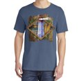 thumbnail image 2 of Wild Bobby, Living Life in The Sun Surfboards Sunsets Lighthouse, Garment-Dyed Washed Look Short Sleeve Tees, Navy, Small, 2 of 3