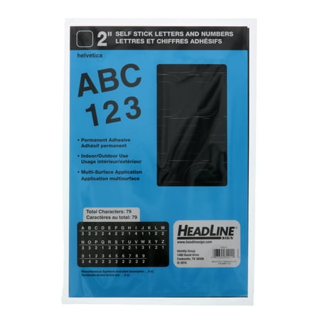 UPC: 0083392312111 | Headline/Geotype Vinyl Lettering Helvetica 2 Black Captial Letters