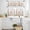 White, variant on Spring Floral Kitchen Curtains Sets for Windows 24 Inch Length, Butterfly Summer Botanical Rod Pocket Window Treatments Tier Curtains and Valances Set for Bedroom/Bathroom