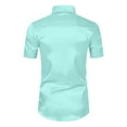 thumbnail image 3 of Taqqpue Mens Short Sleeve Shirts Casual Button Down Shirt Solid Loose Fit Fashion Summer Casual Beach Tops S-3XL, 3 of 3