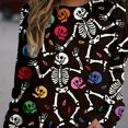 thumbnail image 1 of Women's Halloween Pumpkin Print Sweatshirt - Casual Long Sleeve Pullover for Comfortable and Stylish Look, 1 of 5