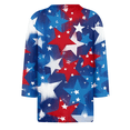 thumbnail image 6 of KDDYLITQ Womens United States 250th Anniversary Shirts 4th Of July American Flag Crew Neck Tops July 4th Usa Star Stripes Patriotic T-Shirts 250th Birthday Loose 3/4 Sleeve Blouses Sky Blue L, 6 of 6