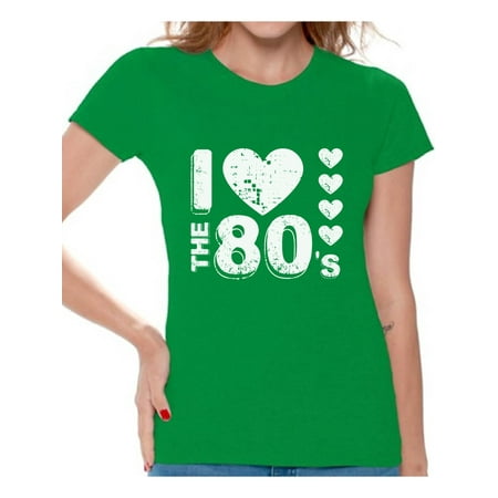 Awkward Styles 80s T Shirt for Women's 80s Outfit for 80s Party Retro Vintage White I Love the 80s Shirt 80s Accessories 80s Rock T Shirt 80s T Shirt Retro Vintage Rock Concert T-Shirt