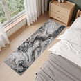 thumbnail image 3 of SIXHOME 2'x6'Runner Rug for Hallway Ultra Soft Abstract Kitchen rugs Washable Non Slip Rubber Backing Rug Modern Marble Swirl Indoor Floor Accent Mat Runner for Bedroom Entryway Black and Gold, 3 of 6
