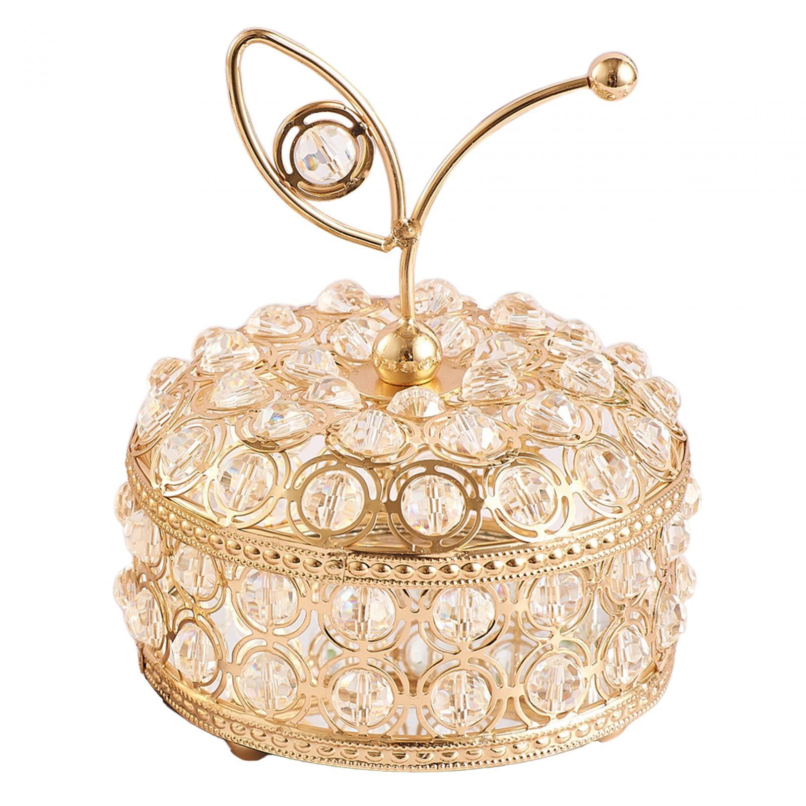 Axioma Crystal Jewelry Box Keepsake Box Organizer Storage Case Necklace Earrings Holder 12cmx15.5cm