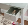 thumbnail image 4 of Ramsey Silver Flip-Top Mirror Vanity and Butterfly Upholstered Stool Set, 4 of 14