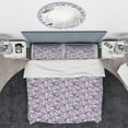 thumbnail image 3 of Designart 'Cascade Bouquet Royal Blue Purple & White Flowers' Traditional Duvet Cover Set, 3 of 4