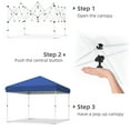 thumbnail image 3 of Garvee 10 x 10 ft Pop-up Canopy, One Button Push Setup, Heavy Duty, Portable Roller Bag, Blue, 3 of 8