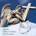 thumbnail image 6 of Angel Wings Cross Ring Sterling Silver Always With you Ring for Women, 6 of 6