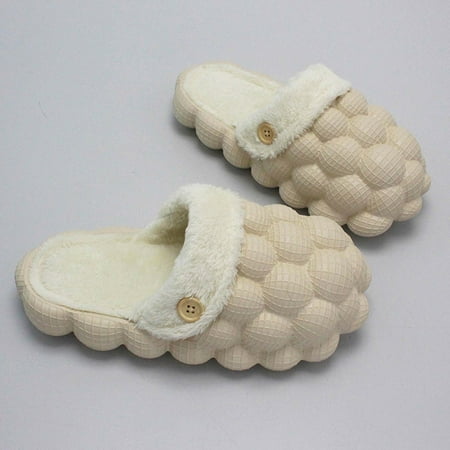 

Fjofpr Slippers for Women Lychee Bubble Slippers Slip-on Plush Home Slippers Comfortable Memory Foam Slippers Lychee Cloud Slide Slippers Thick Bottom Slippers Hot