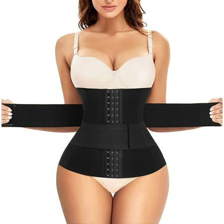 

CtriLady Waist Trainer for Women Tummy Control Shapewear Underbust Sport Girdle Corsets Cincher for Workout Body Shaper Belts(Black X-Large)